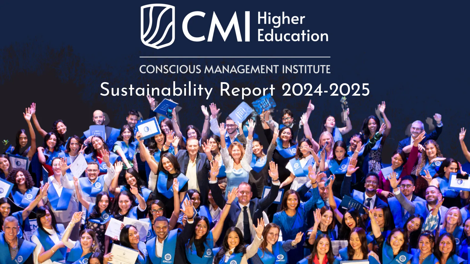 Cover of the CMI Higher Education 2024-2025 Sustainability Report